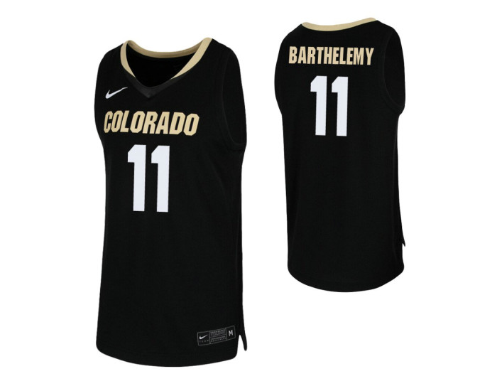 Keeshawn Barthelemy Replica College Basketball Jersey Black Colorado Buffaloes