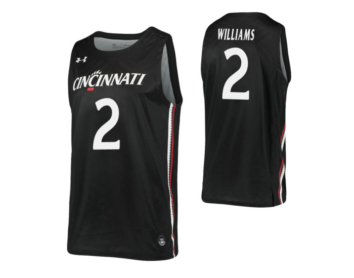 Youth Cincinnati Bearcats #2 Keith Williams Black Replica College Basketball Jersey
