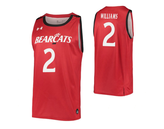Cincinnati Bearcats #2 Keith Williams Red Authentic College Basketball Jersey