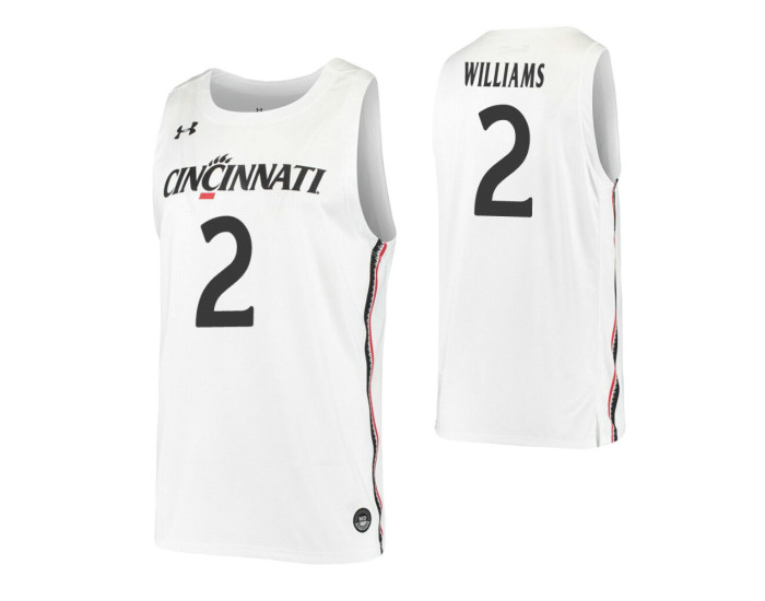 Youth Keith Williams Replica College Basketball Jersey White Cincinnati Bearcats