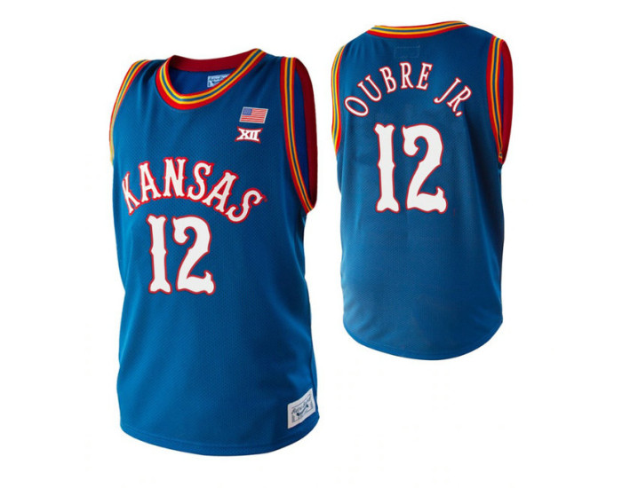 Youth Kansas Jayhawks #12 Kelly Oubre Jr. Royal Replica College Basketball Jersey