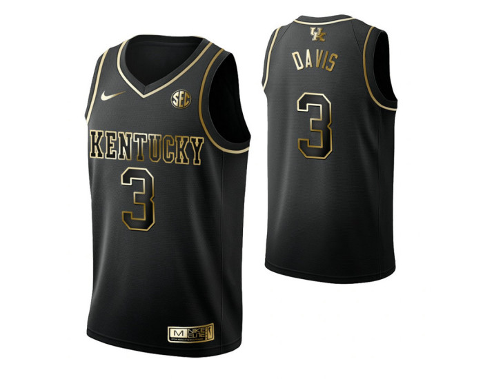 Bam Adebayo Kentucky Wildcats Black Golden Edition Replica College Basketball Jersey