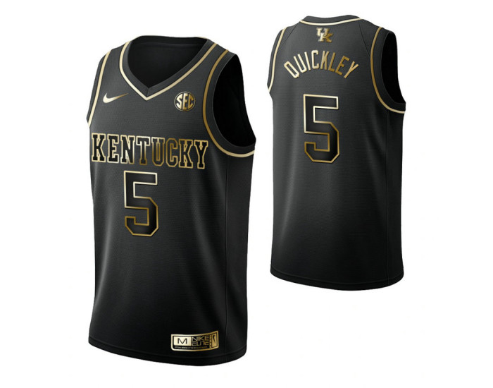 Kentucky Wildcats #5 Immanuel Quickley Black Replica College Basketball Jersey
