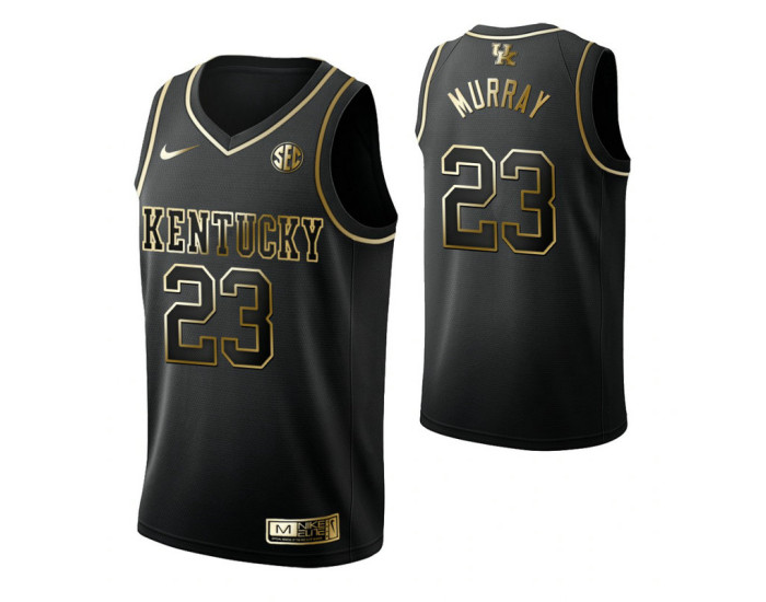 Jamal Murray Kentucky Wildcats Black Golden Edition Authentic College Basketball Jersey