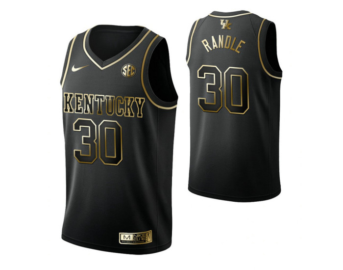 Youth Kentucky Wildcats #30 Julius Randle Black Authentic College Basketball Jersey