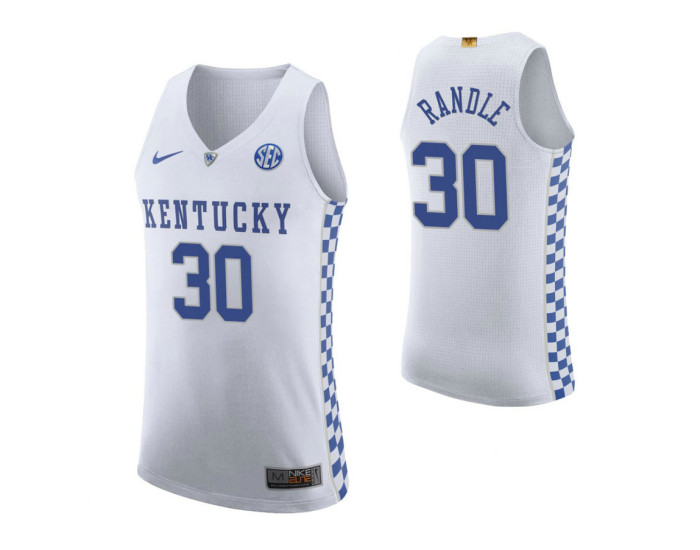 Youth Julius Randle Kentucky Wildcats White Replica College Basketball Jersey