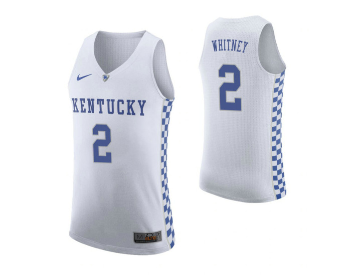 Kentucky Wildcats #2 Kahlil Whitney White Authentic College Basketball Jersey
