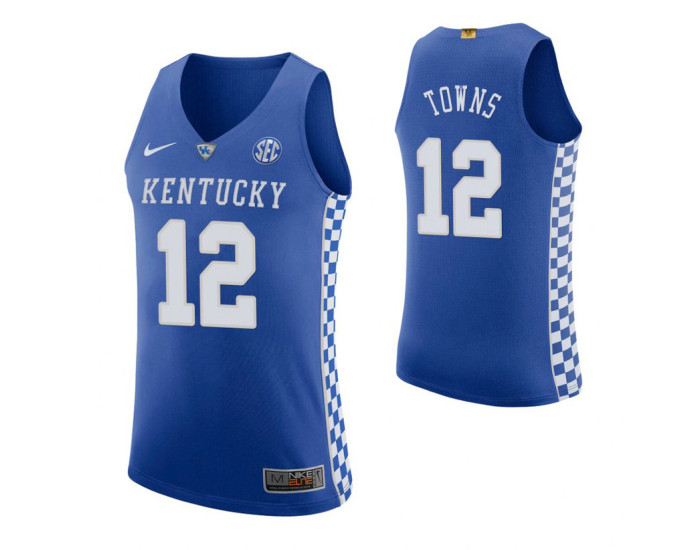 Karl-Anthony Towns Kentucky Wildcats Royal Replica College Basketball Jersey