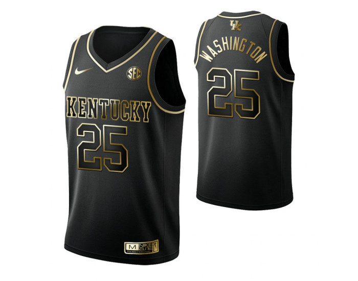 Youth Kentucky Wildcats #25 P.J. Washington Black Authentic College Basketball Jersey