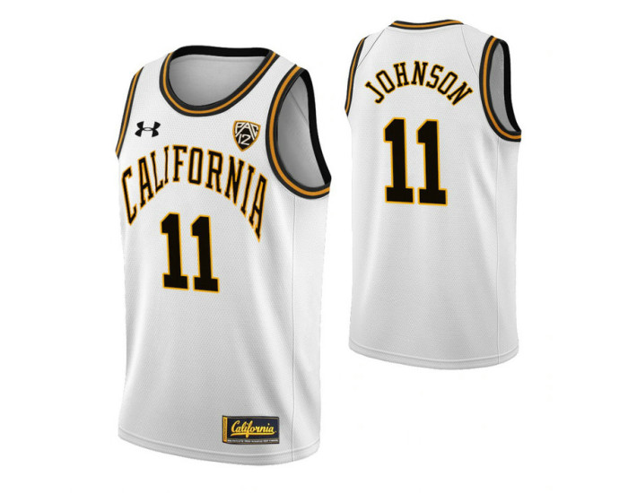 California Golden Bears 11 Kevin Johnson Classic Authentic College Basketball Jersey White