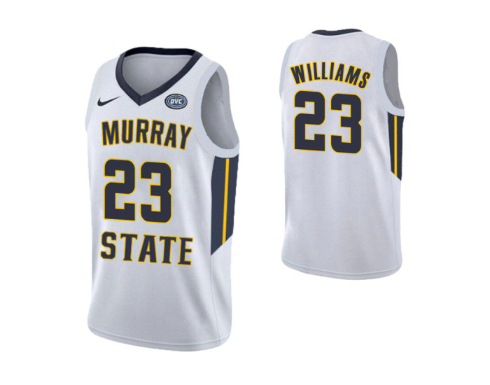 Youth Murray State Racers #23 KJ Williams Authentic College Basketball Jersey White