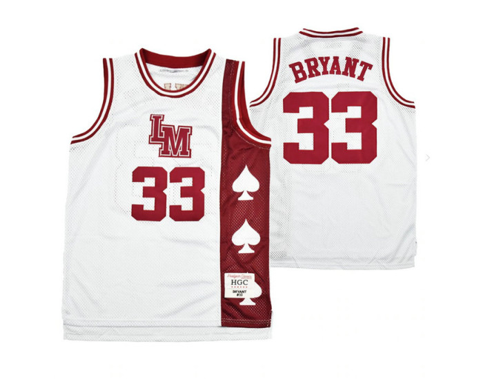 Lower Merion Kobe Bryant #33 Aces Alternate High School Basketball Authentic College Basketball Jersey White