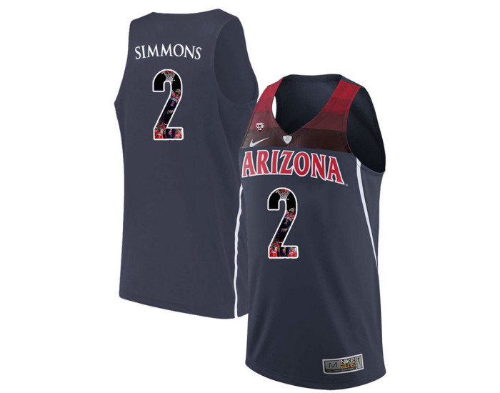 Youth Arizona Wildcats #2 Kobi Simmons Authentic College Basketball Jersey Navy