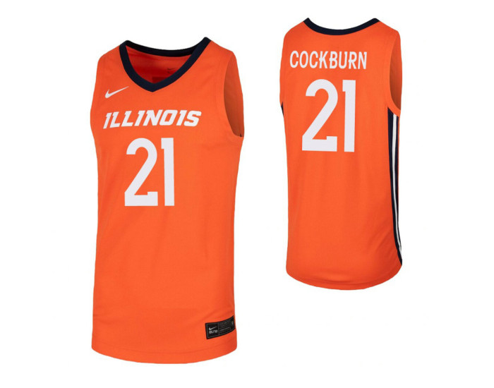 Kofi Cockburn Authentic College Basketball Jersey Orange Illinois Fighting Illini