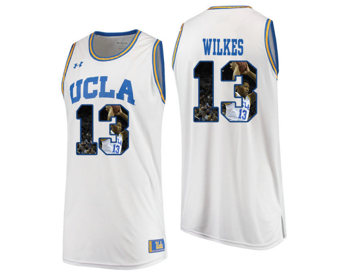 UCLA Bruins #13 Kris Wilkes Authentic College Basketball Jersey White