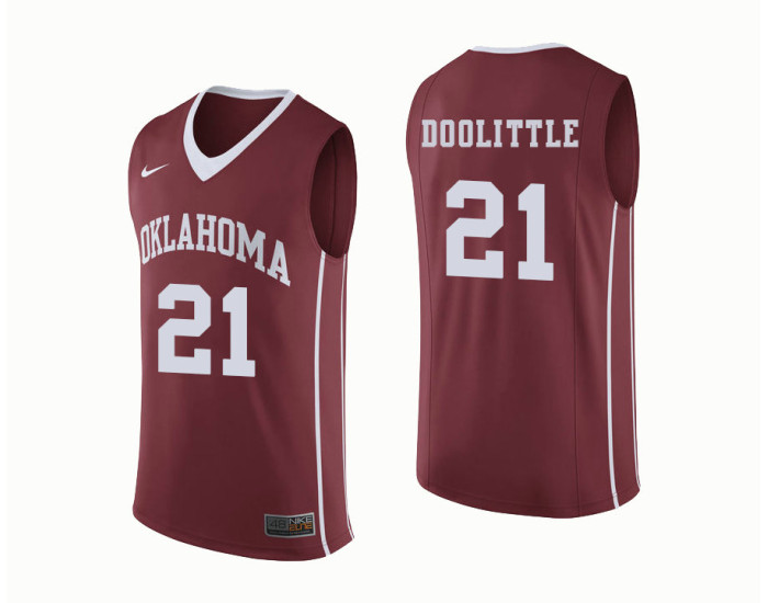 Oklahoma Sooners #21 Kristian Doolittle Authentic College Basketball Jersey Crimson
