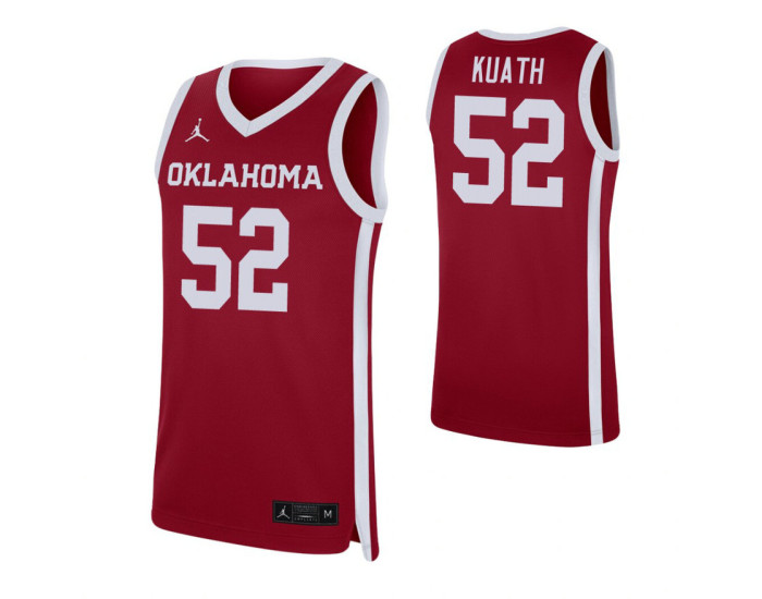 Kur Kuath Replica College Basketball Jersey Crimson Oklahoma Sooners