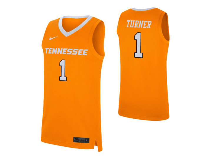 Tennessee Volunteers #1 Lamonte Turner Orange Replica College Basketball Jersey