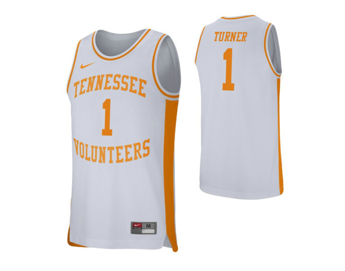 Tennessee Volunteers #1 Lamonte Turner White Authentic College Basketball Jersey