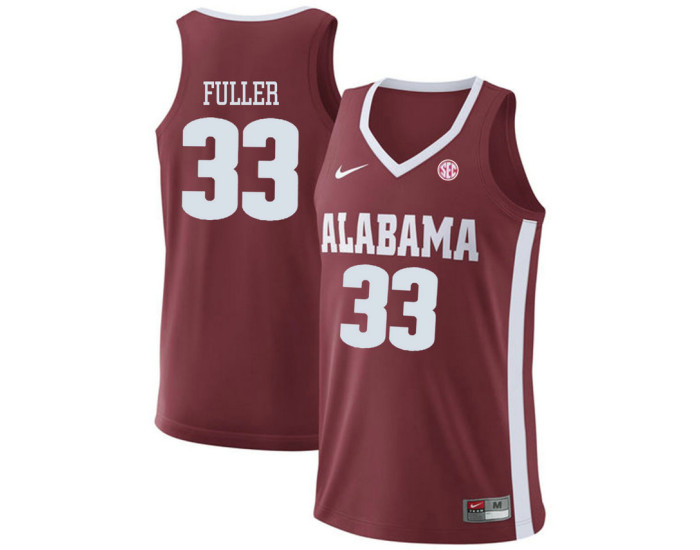 Alabama Crimson Tide #33 Landon Fuller Replica College Basketball Jersey Red
