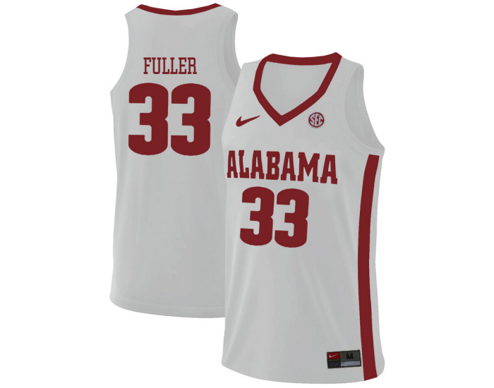 Youth Alabama Crimson Tide #33 Landon Fuller Authentic College Basketball Jersey White