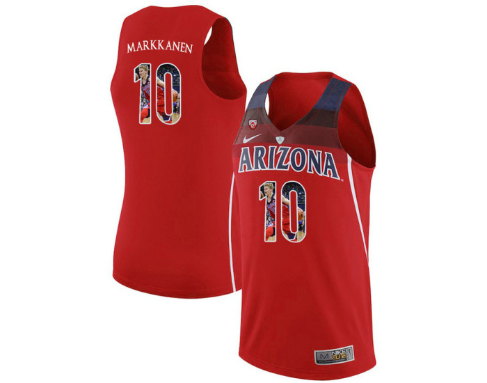 Youth Arizona Wildcats #10 Lauri Markkanen Authentic College Basketball Jersey Red