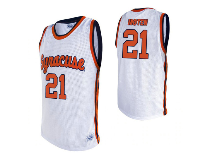Syracuse Orange #21 Lawrence Moten White Replica College Basketball Jersey