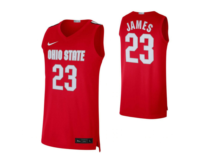 Ohio State Buckeyes #23 LeBron James Scarlet Replica College Basketball Jersey