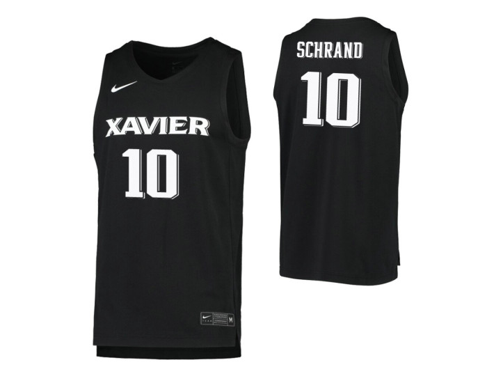 Youth Leighton Schrand Authentic College Basketball Jersey Black Xavier Musketeers