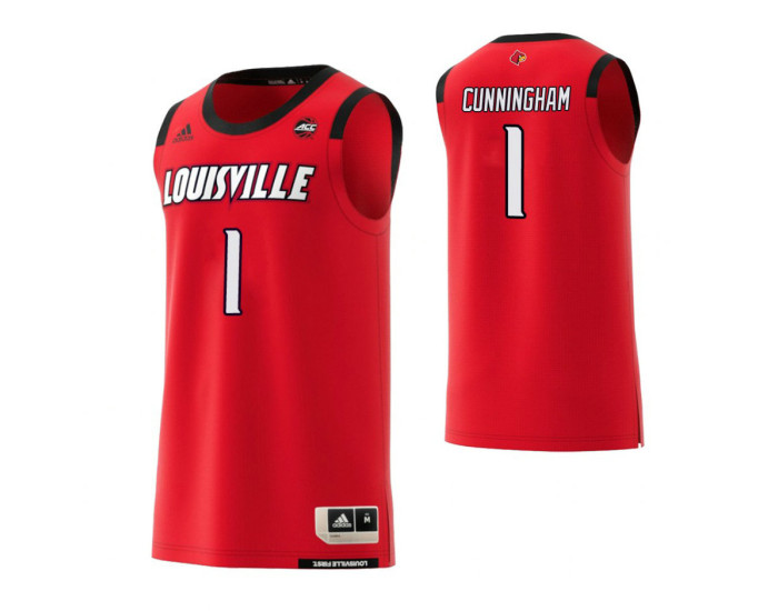 Louisville Cardinals #1 Christen Cunningham Authentic College Basketball Jersey Red