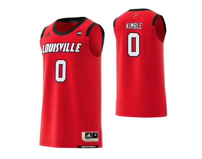 Youth Louisville Cardinals #0 Lamarr Kimble Replica College Basketball Jersey Red
