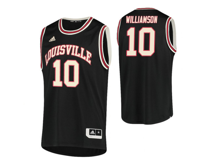 Louisville Cardinals #10 Samuell Williamson Black Authentic College Basketball Jersey