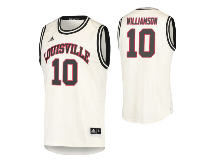 Louisville Cardinals #10 Samuell Williamson Cream Authentic College Basketball Jersey