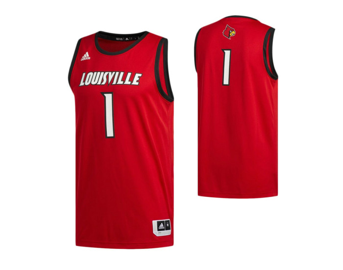Youth Louisville Cardinals #1 Basketball Authentic College Basketball Jersey Red