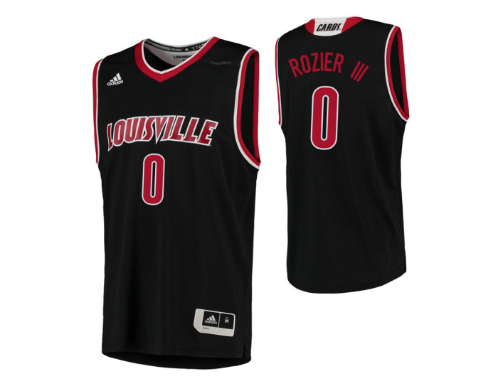 Youth Louisville Cardinals #0 Terry Rozier III Replica College Basketball Jersey Black