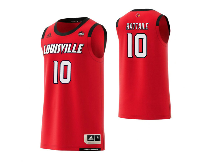 Youth Louisville Cardinals #10 Wyatt Battaile Authentic College Basketball Jersey Red