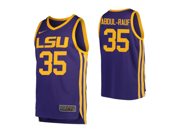 Youth LSU Tigers Mahmoud Abdul-Rauf Authentic College Basketball Jersey Purple