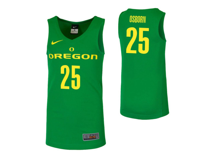 Youth Oregon Ducks Luke Osborn Replica College Basketball Jersey Green