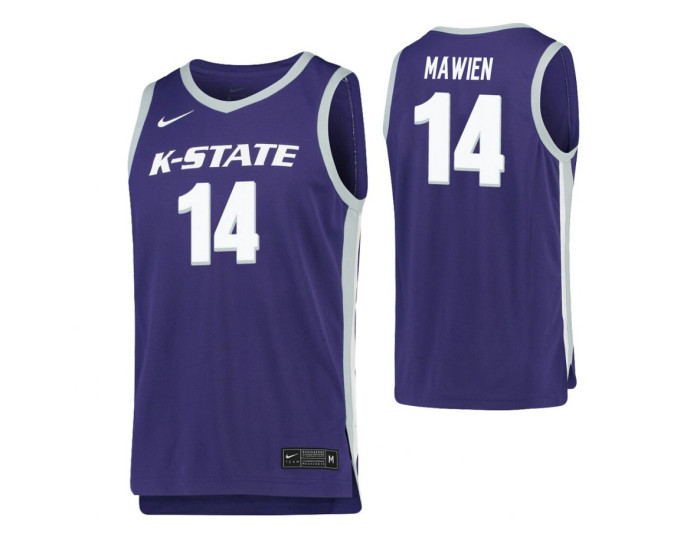 Makol Mawien Authentic College Basketball Jersey Purple Kansas State Wildcats