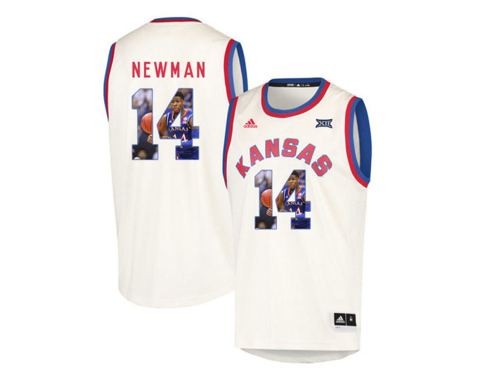 Kansas Jayhawks #14 Malik Newman Replica College Basketball Jersey Cream