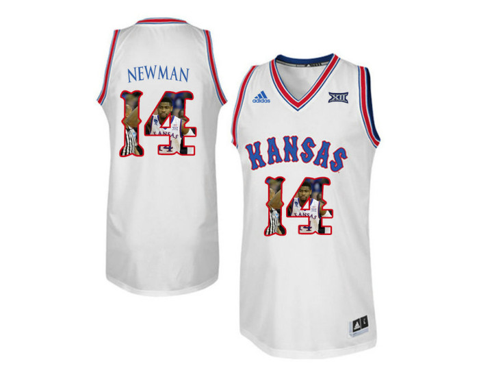 Kansas Jayhawks #14 Malik Newman Authentic College Basketball Jersey White