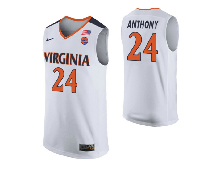 Youth Virginia Cavaliers Marco Anthony Authentic College Basketball Jersey White