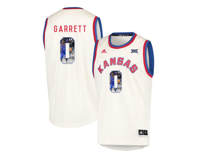 Youth Kansas Jayhawks #0 Marcus Garrett Replica College Basketball Jersey Cream