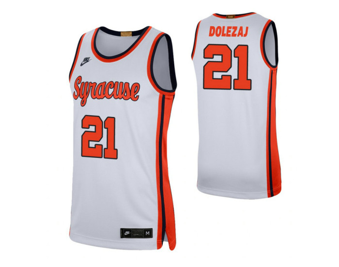 Youth Syracuse Orange 21 Marek Dolezaj Retro Limited Replica College Basketball Jersey White