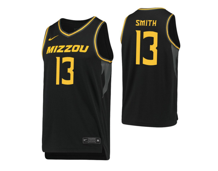 Missouri Tigers #13 Mark Smith Black Replica College Basketball Jersey