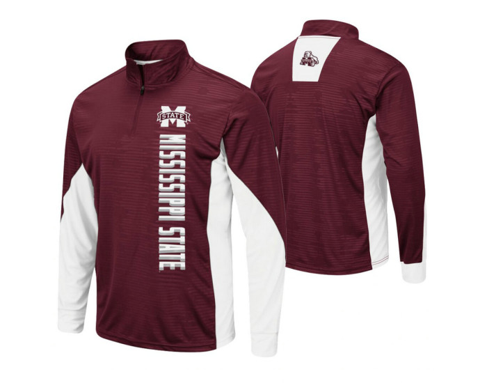 Mississippi State Bulldogs Maroon Bart Windshirt Pullover Jacket