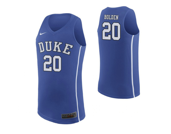 Youth Duke Blue Devils #20 Marques Bolden Authentic College Basketball Jersey Royal