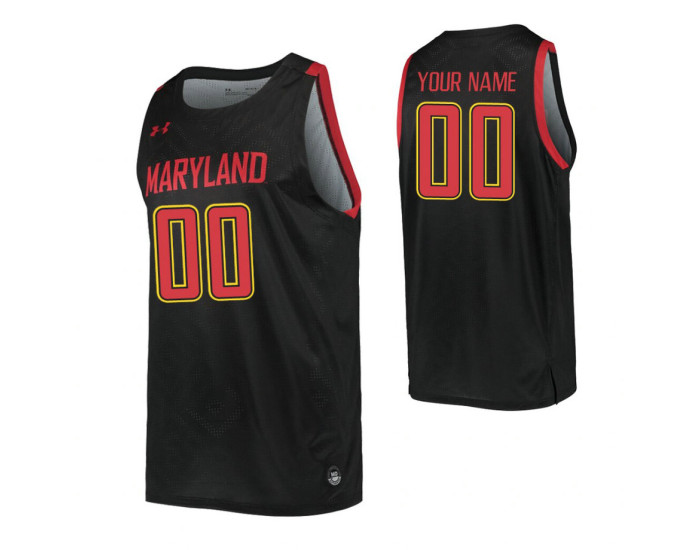 Maryland Terrapins Replica Custom Jersey Black