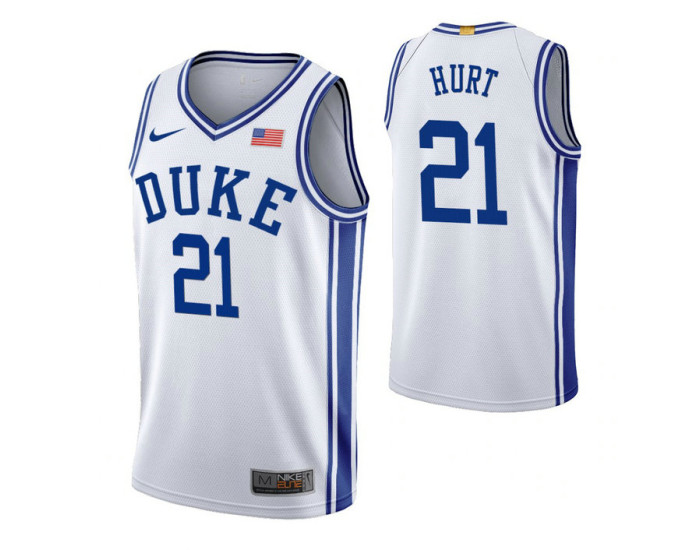 Duke Blue Devils #21 Matthew Hurt White Authentic College Basketball Jersey