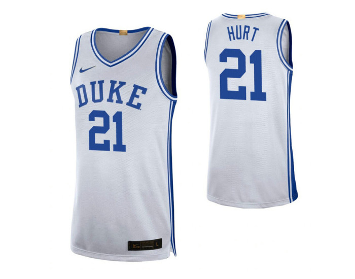 Duke Blue Devils #21 Matthew Hurt White Authentic College Basketball Jersey